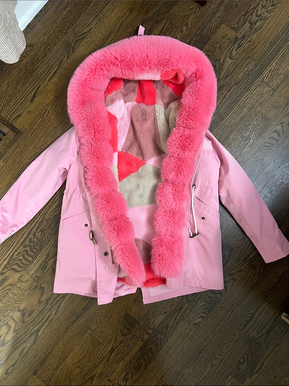 Lola + the boys pinky faux fur parka - 10